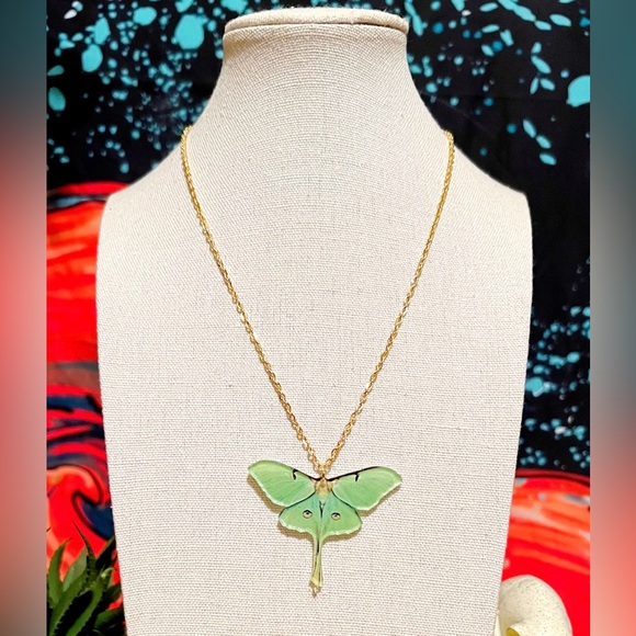 Luna Moth Necklace - Picture 3 of 11